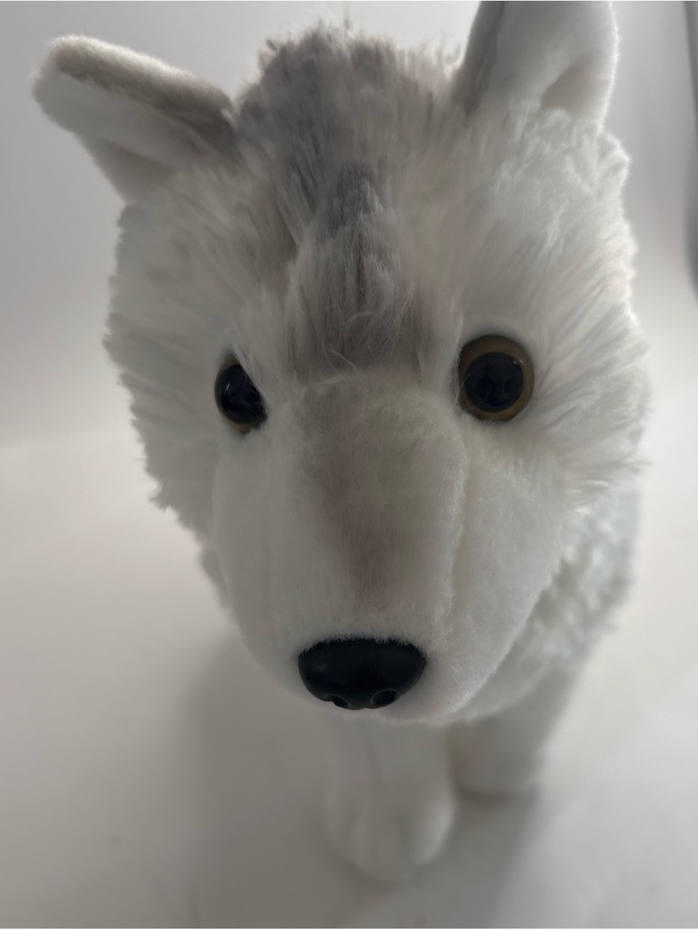 Wild Republic K&M Cuddlekins Arctic Wolf White Gray Plush Standing 12-13"